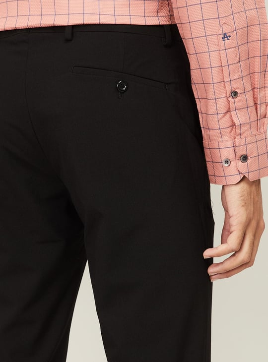 BLACKBERRYS Men Solid Super Slim Fit Formal Trousers