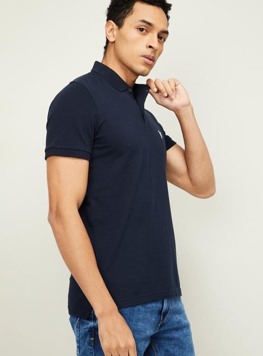 AMERICAN EAGLE Men Solid Polo T-shirt