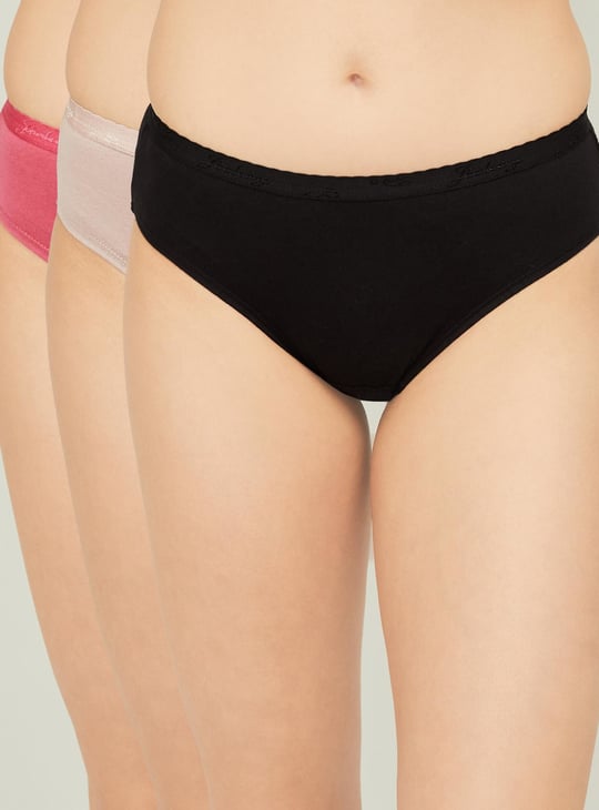 JOCKEY Solid Hipster Panties- Pack of 3