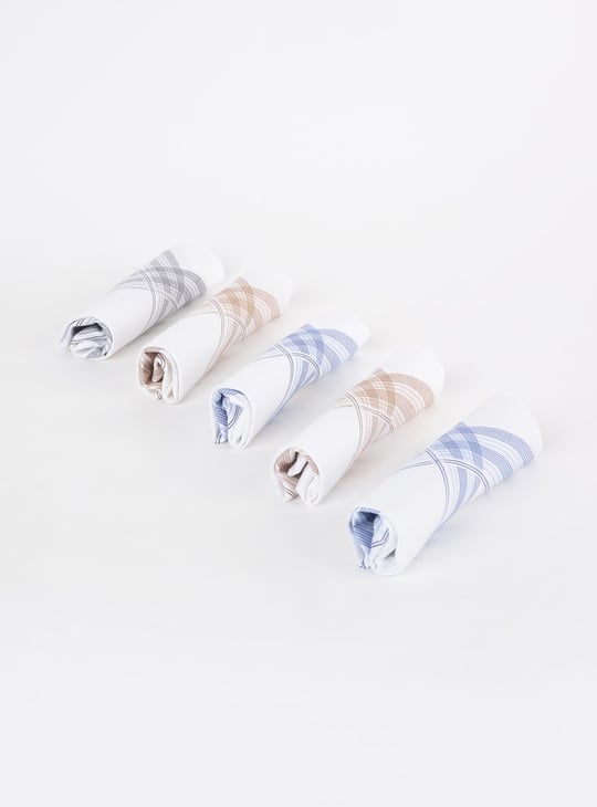 CODE Men Printed Handkerchief- Set Of 5
