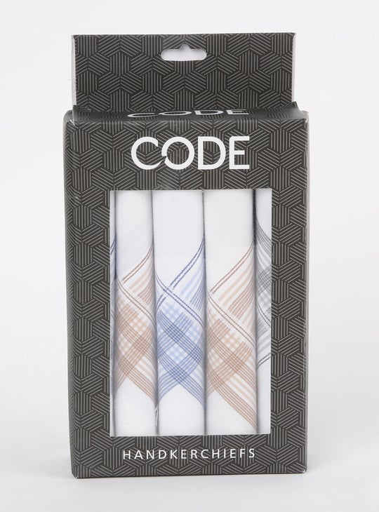 CODE Men Printed Handkerchief- Set Of 5