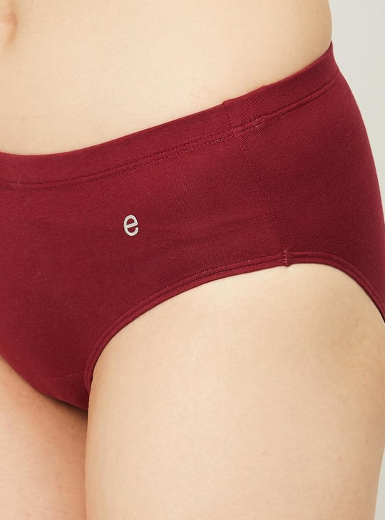 ENAMOR Women Solid Elasticated Hipster Panty - Pack of 3