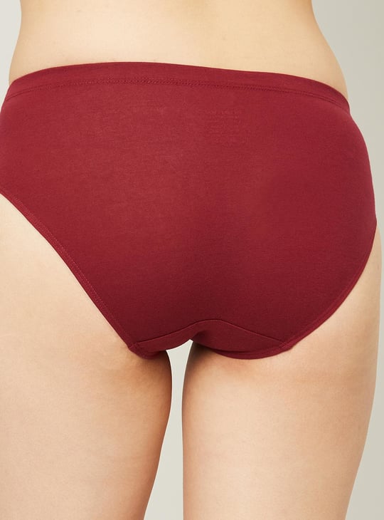 ENAMOR Women Solid Elasticated Hipster Panty - Pack of 3