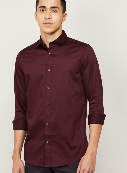 JACK & JONES Men Solid Slim Fit Casual Shirt