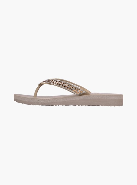 SKECHERS Women Embellished V-Strap Slippers
