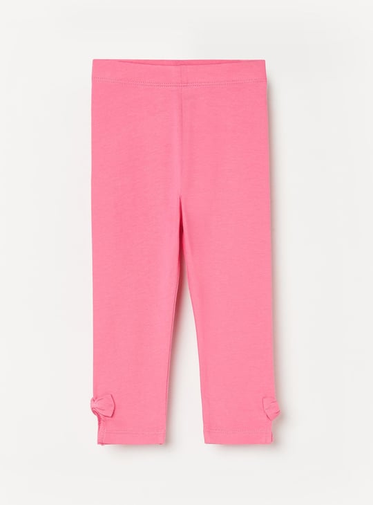 JUNIORS Girls Solid Elasticated Leggings