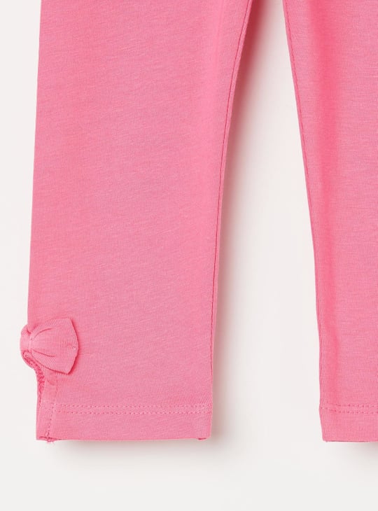 JUNIORS Girls Solid Elasticated Leggings