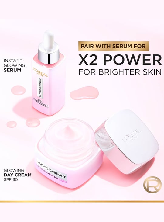 L'OREAL PARIS Glycolic Bright Day Cream With SPF 17 - 15ml