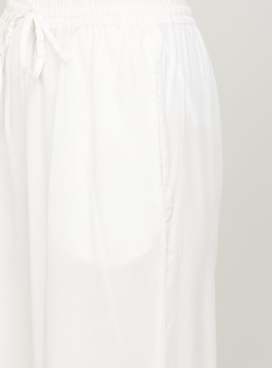 BIBA Women Solid Cropped Palazzos