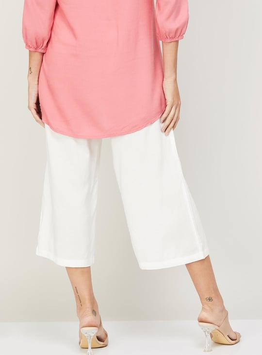 BIBA Women Solid Cropped Palazzos