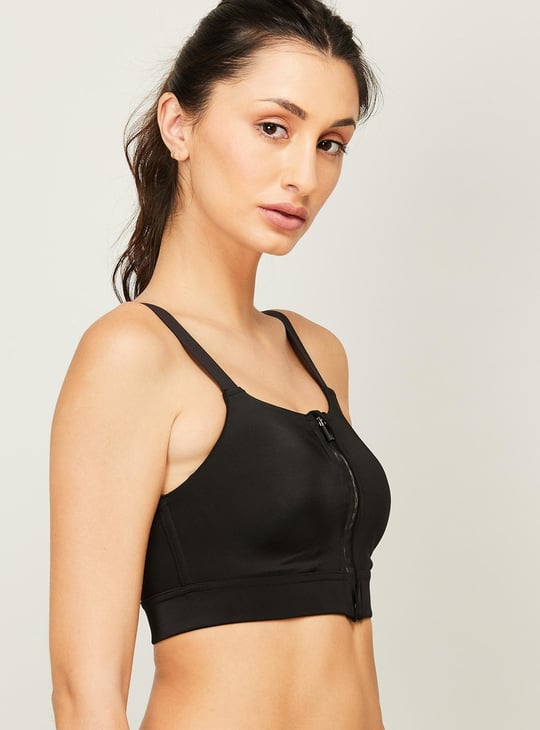 ENAMOR Women Solid Padded Non-Wired Sports Bra