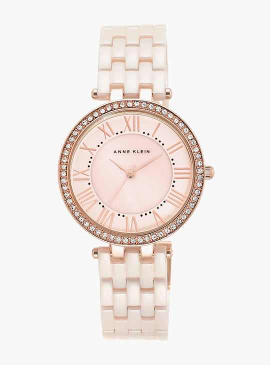 ANNE KLEIN Women Embellished Analog Watch with Metal Strap - NEAK2130RGLP