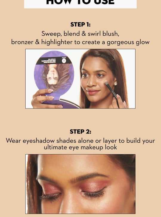 SUGAR Cosmetics Contour De Force Eyes and Face Palette - 02 - Pink Pro - 20.3g