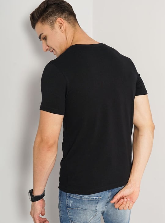 CELIO Men Brand Embroidered T-shirt