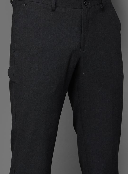 BLACKBERRYS Men Solid Slim Straight Fit Formal Trousers