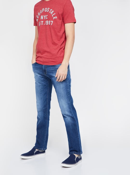 PEPE JEANS Stone-Wash Regular Fit Jeans | Blue