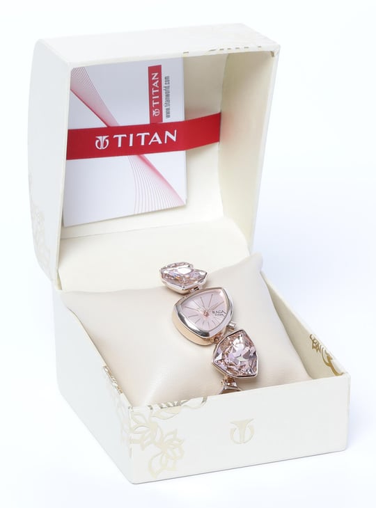 TITAN Raga Crystal Embellished Analog Watch 95095WM01