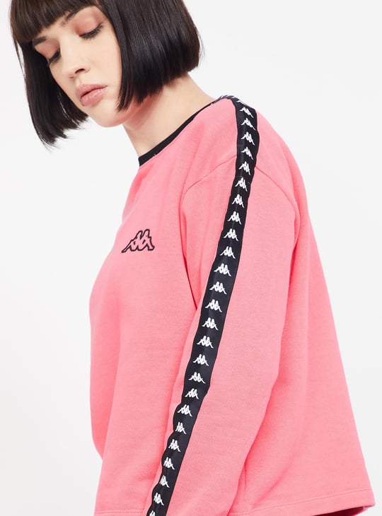 KAPPA Printed Regular Fit Sweatshirt Pink