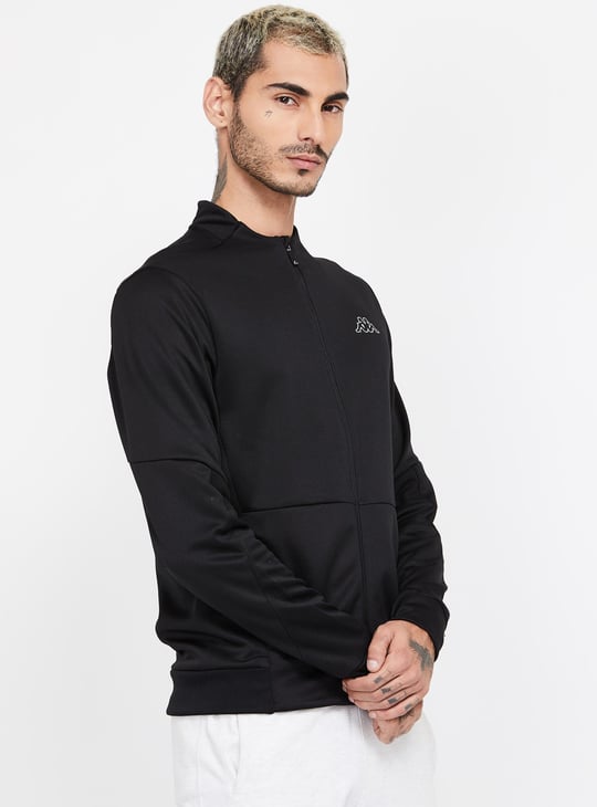 KAPPA Hydroway Solid Zip-Front Sweatshirt | Black
