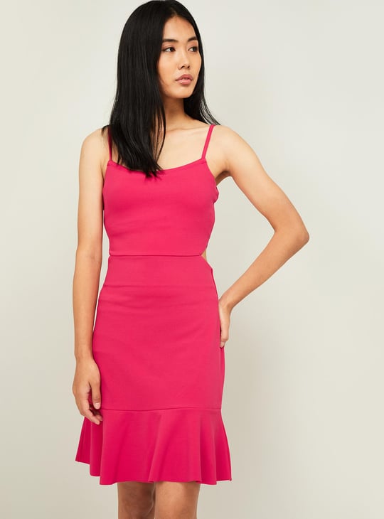 princess polly baby blue dress Flounce Sleeves V Neck Bodycon Collared Dress  Slady Singapore
