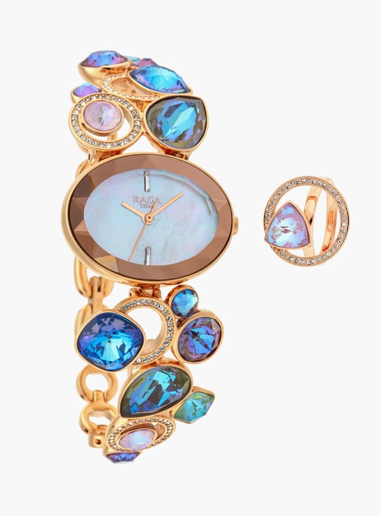 TITAN Raga Women Embellished Analog Watch 95126WM01F