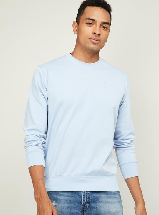 FAHRENHEIT Men Solid Slim Fit Sweatshirt