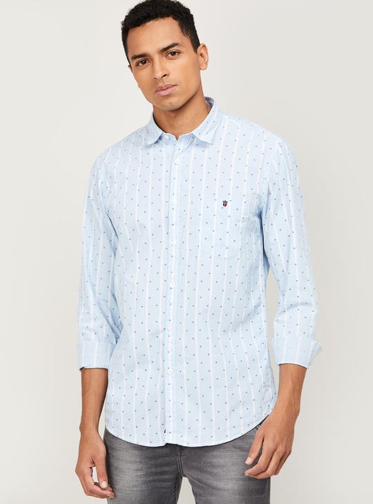 LP JEANS Men Printed Slim Fit Casual Shirt