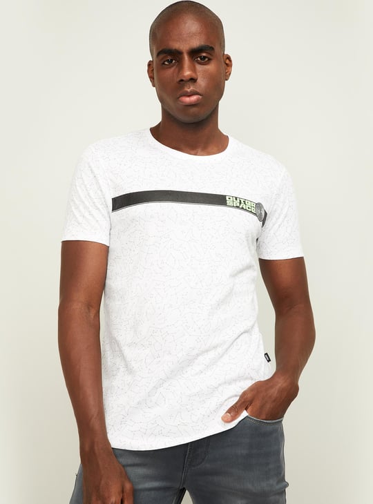 SPYKAR Men Printed Crew Neck T shirt