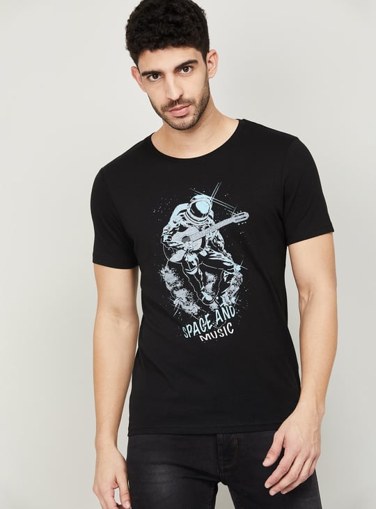 FAME FOREVER Men Printed Crew Neck T-shirt