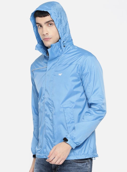WILDCRAFT Men Solid Hooded Rain Jacket