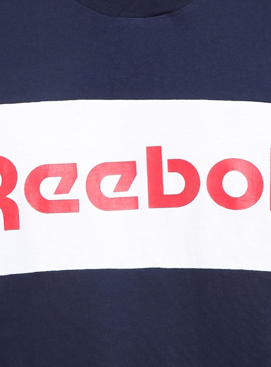 REEBOK Men Printed Crew Neck T-shirt