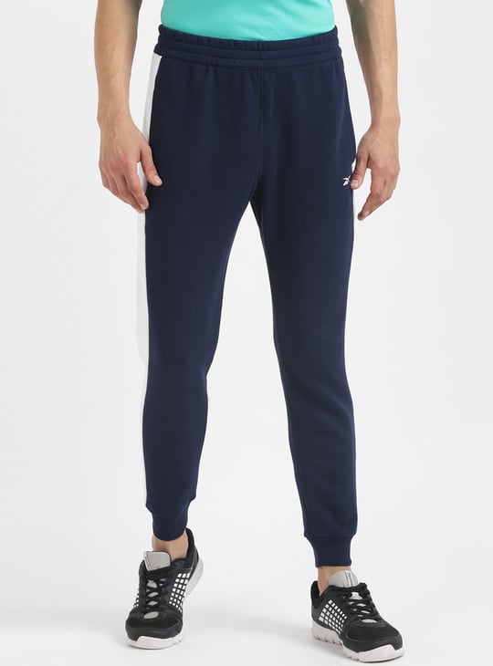 REEBOK Men Printed Full-Length Slim Fit Track Pants