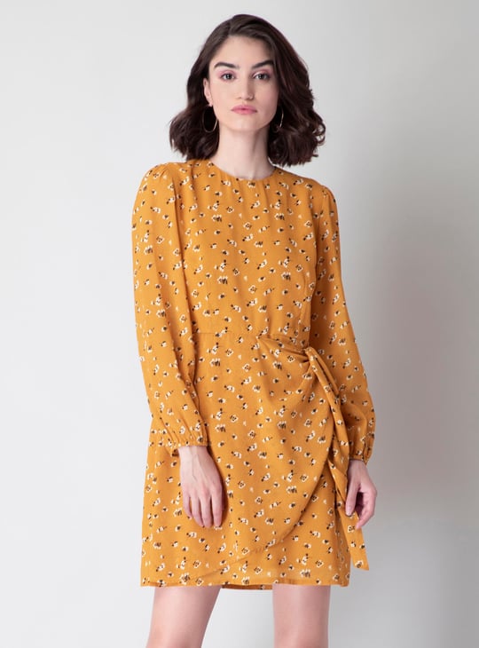 FABALLEY Women Printed A Line Dress