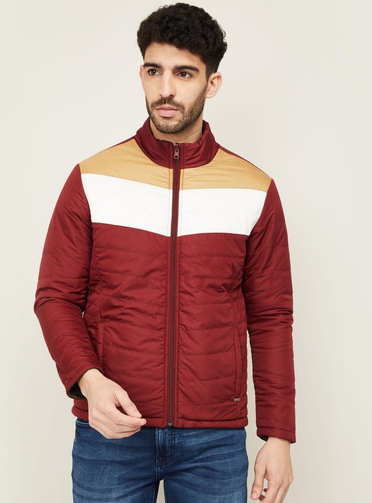 NUMERO UNO Men Colourblocked Reversible Jacket