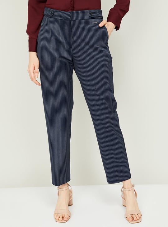 VAN HEUSEN Women Striped Formal Trousers