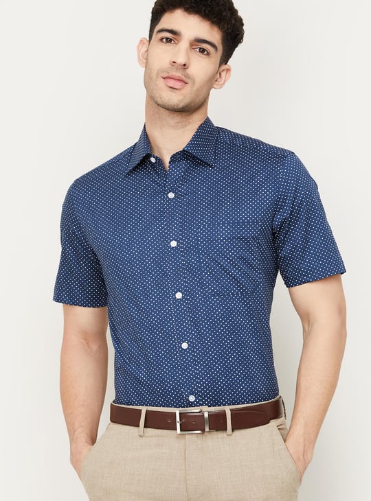 LOUIS PHILIPPE Men Printed Half Sleeves Formal Shirt