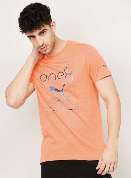 PUMA Men Printed Crew Neck Sports T-shirt