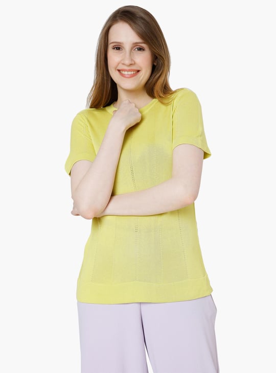 Womens Short Sleeve Sweatshirt VERO MODA Women Solid Half Sleeves