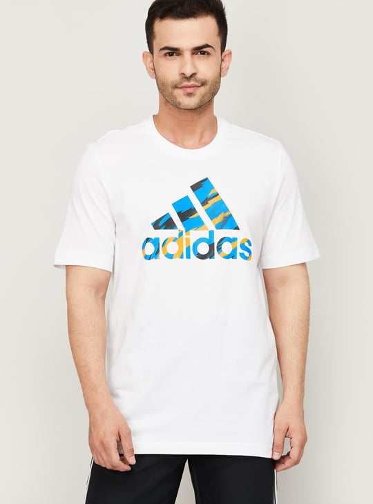 ADIDAS Men Printed Regular Fit Crew Neck T-shirt - Main Image