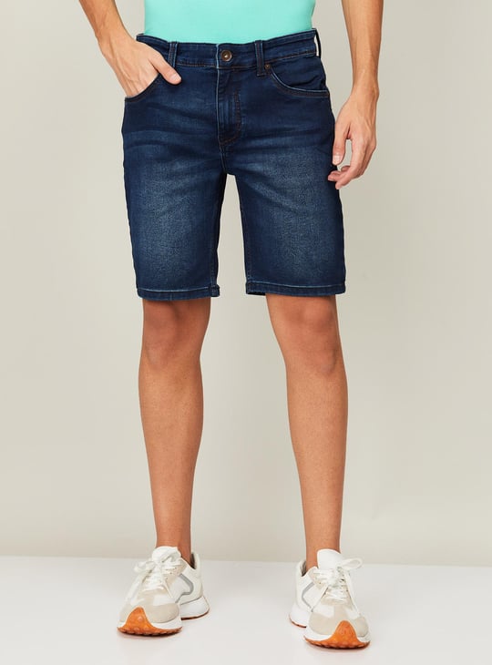 PEPE JEANS Men Stonewashed Denim Shorts