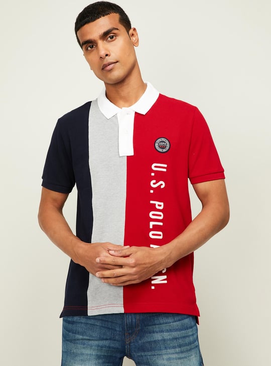 POLO ASSN Men Typographic Print Regular Fit Crew Neck T