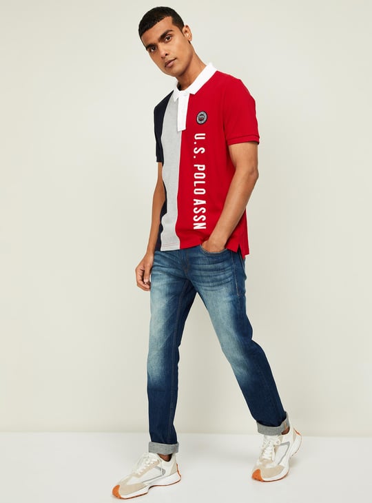 POLO ASSN Men Typographic Print Regular Fit Crew Neck T-shirt