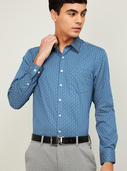 LOUIS PHILIPPE Men Printed Slim Fit Formal Shirt