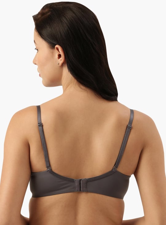 Enamor Women's Smoothing Wireless Padded Bra - High Coverage, Back Hook Closure, Cotton Blend