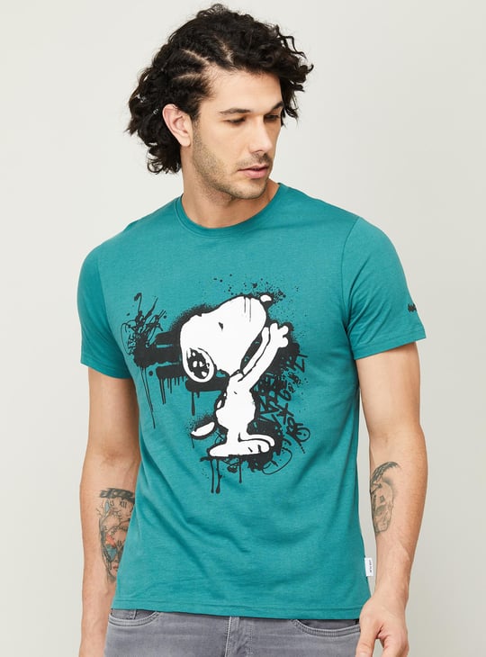 FAME FOREVER Men Printed Crew Neck T-shirt