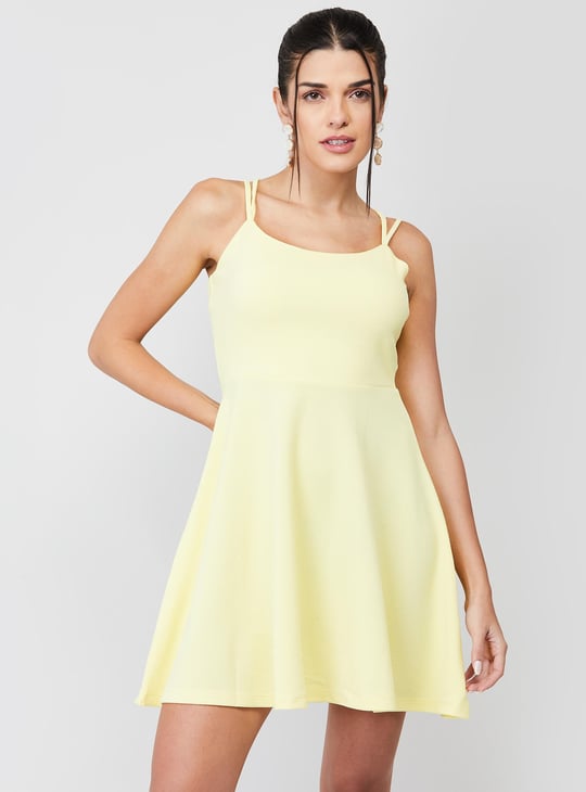 green emerald velvet dress Skater Dress main image 0