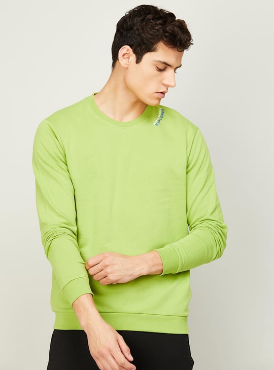 KAPPA Men Printed Full Sleeves Regular Fit Sweatshirt