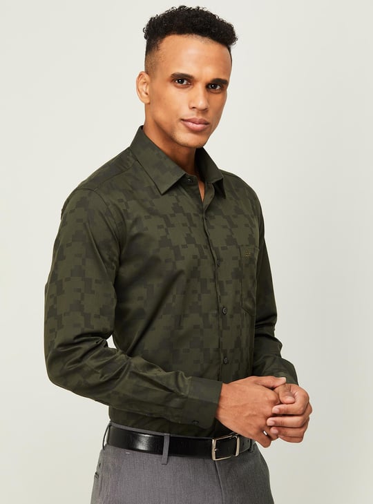 ARROW Men Printed Full Sleeves Slim Fit Formal Shirt