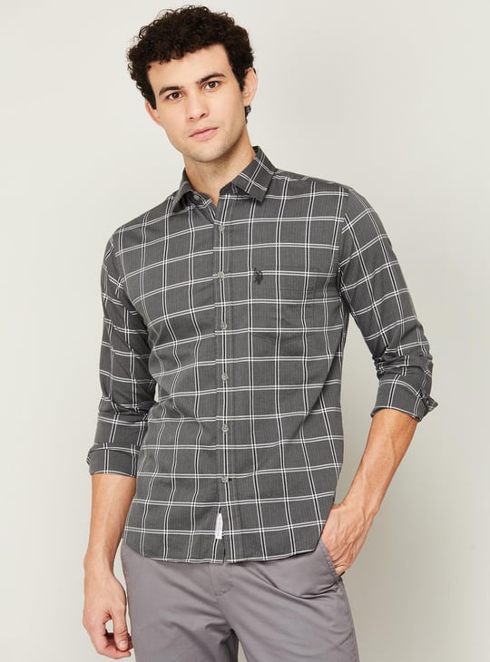POLO Men Checkered Casual Shirt