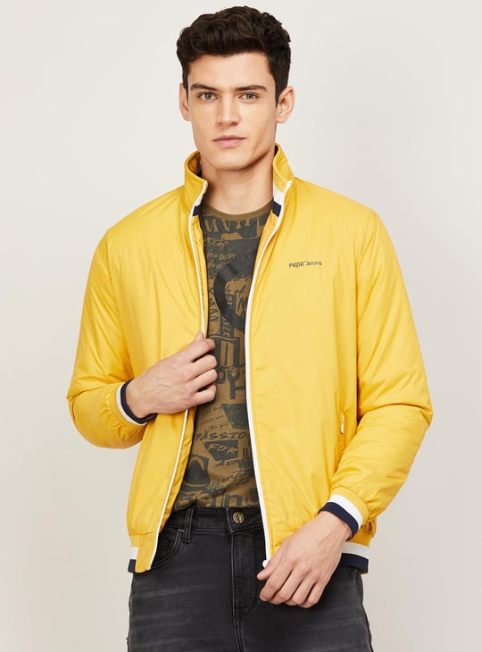 PEPE JEANS Men Solid Regular Fit Bomber Jacket